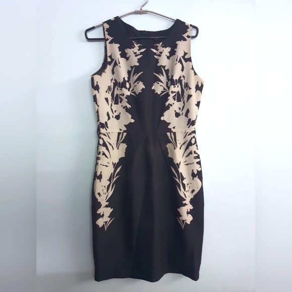Van Heusen Dresses & Skirts - Formal dress by Van Heusen Size M..black with off-white floral print